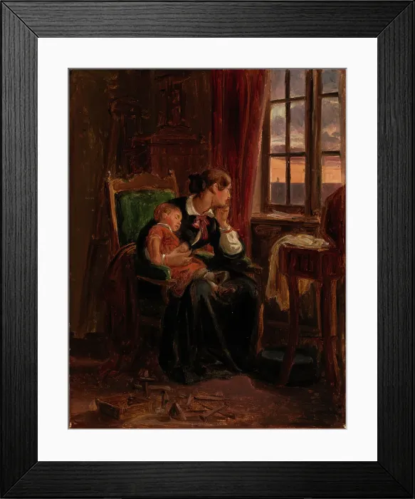 Framed Print : Longing, mid-late 19th century. Creator: Wilhelm Marstrand