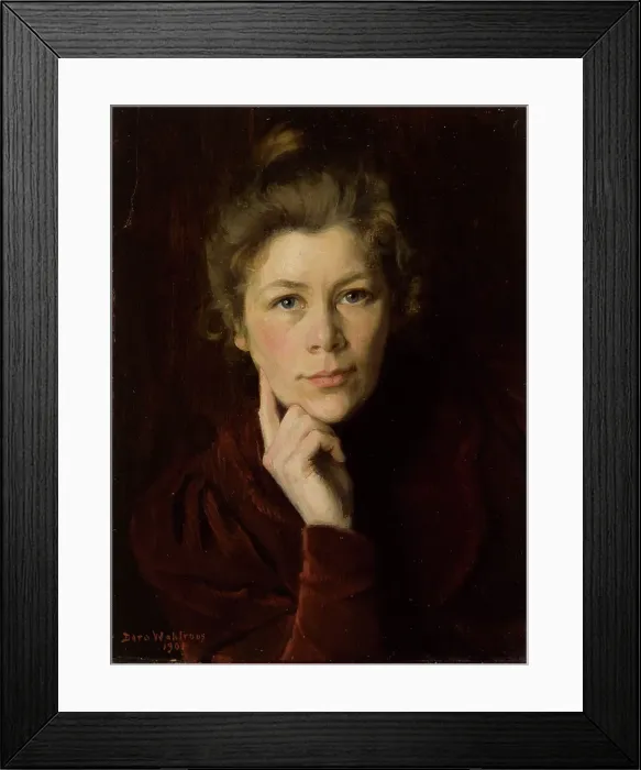 Framed Print : Self-Portrait, 1901. Creator: Dora Wahlroos Framed Print : Self-Portrait, 1901. Creator: Dora Wahlroos
