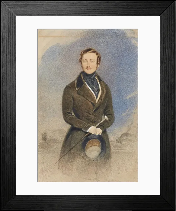 Framed Print : Portrait of Prince Albert (1819-1861), c 1840. Creator: Drummond, William (active 1800-1850) Framed Print : Portrait of Prince Albert (1819-1861), c 1840. Creator: Drummond, William (active 1800-1850)
