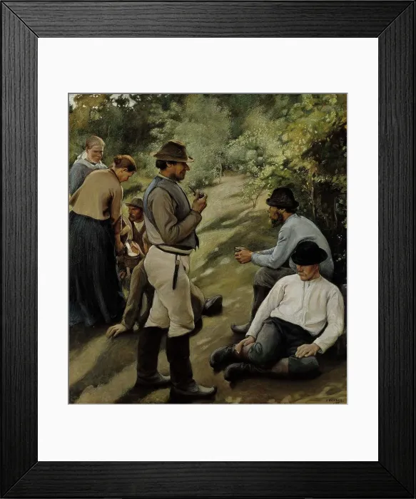 Framed Print : Hour of Rest, 1905. Creator: Pekka Halonen Framed Print : Hour of Rest, 1905. Creator: Pekka Halonen