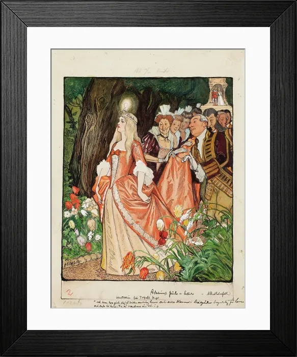Framed Print : Illustration of Adalmina's Pearl, c1880s. Creator: Albert Edelfelt Framed Print : Illustration of Adalmina's Pearl, c1880s. Creator: Albert Edelfelt
