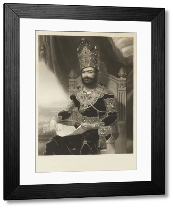 Framed Print : Portrait of Mohammad Shah Qajar (1810-1848). Creator: Coombs, Joseph Epenetus (active 1830s-1840s) Framed Print : Portrait of Mohammad Shah Qajar (1810-1848). Creator: Coombs, Joseph Epenetus (active 1830s-1840s)