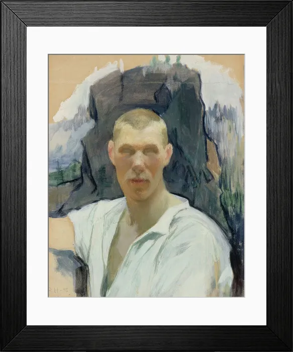 Framed Print : Self-Portrait, 1893. Creator: Pekka Halonen Framed Print : Self-Portrait, 1893. Creator: Pekka Halonen