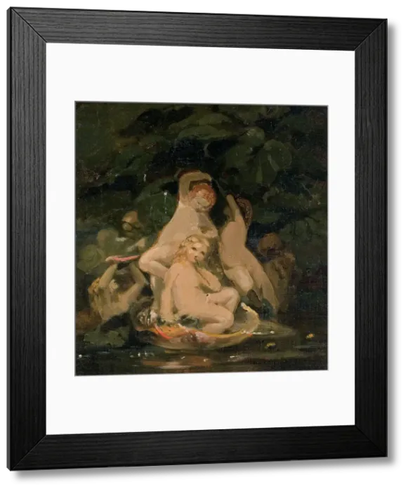 Framed Print : Nymphs, 1835-1853. Creator: Nils Jakob Blommer Framed Print : Nymphs, 1835-1853. Creator: Nils Jakob Blommer