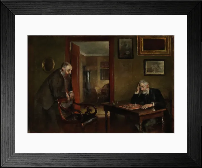 Framed Print : Chess players, 1870-1914. Creator: Peter Alfred Schou Framed Print : Chess players, 1870-1914. Creator: Peter Alfred Schou