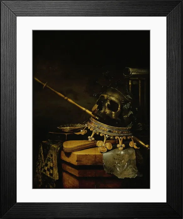 Framed Print : Vanitas, 1661. Creator: Edwaert Collier Framed Print : Vanitas, 1661. Creator: Edwaert Collier