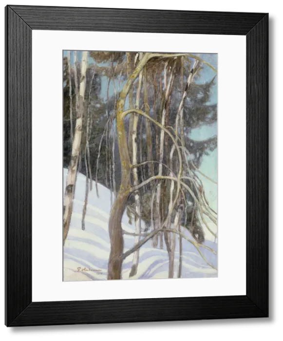 Framed Print : Day in March, 1910. Creator: Pekka Halonen Framed Print : Day in March, 1910. Creator: Pekka Halonen