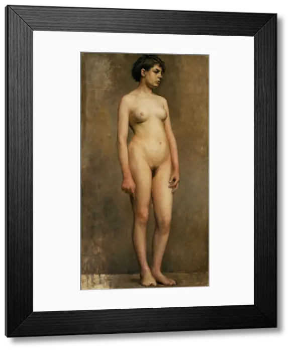 Framed Print : Nude Female Model, 1891. Creator: Pekka Halonen Framed Print : Nude Female Model, 1891. Creator: Pekka Halonen