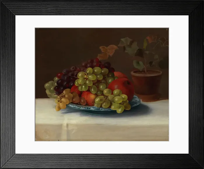 Framed Print : Grapes and Apples, 1867. Creator: Magnus von Wright Framed Print : Grapes and Apples, 1867. Creator: Magnus von Wright