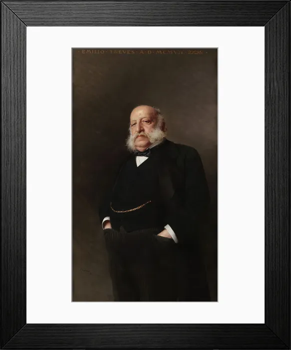 Framed Print : Portrait of publisher Emilio Treves, 1907. Creator: Corcos, Vittorio Matteo (1859-1933) Framed Print : Portrait of publisher Emilio Treves, 1907. Creator: Corcos, Vittorio Matteo (1859-1933)