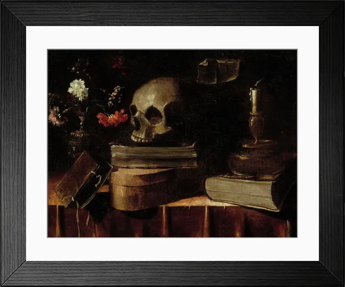 Framed Print : Vanitas, 1631-1678. Creator: Master of the Vanitas Texts Framed Print : Vanitas, 1631-1678. Creator: Master of the Vanitas Texts