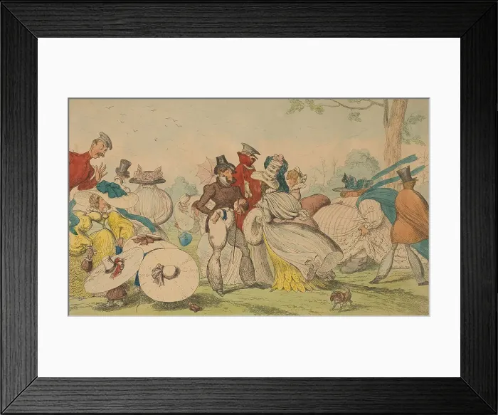 Framed Print : Monstrosities of 1825 & 6. Creator: Cruikshank, George (1792-1878) Framed Print : Monstrosities of 1825 & 6. Creator: Cruikshank, George (1792-1878)