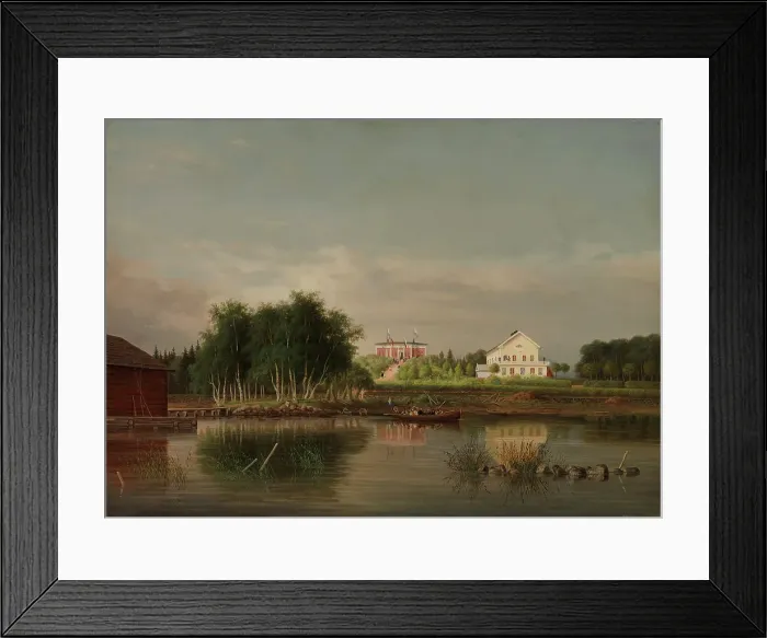 Framed Print : Honkola Manor in Urjala, 1867. Creator: Magnus von Wright Framed Print : Honkola Manor in Urjala, 1867. Creator: Magnus von Wright