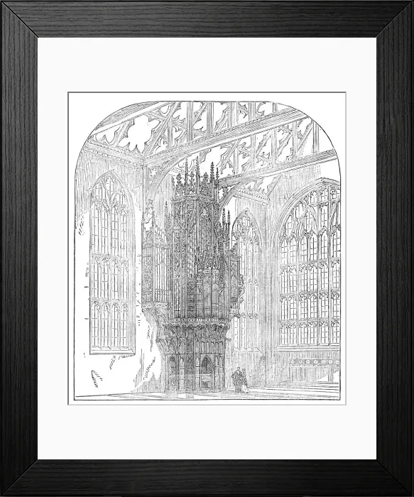 Framed Print : New organ for St. Mary's Church, Nottingham, 1871. Creator: Unknown Framed Print : New organ for St. Mary's Church, Nottingham, 1871. Creator: Unknown