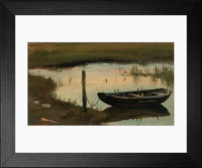 Framed Print : Boat by the Shore, 1888. Creator: Torsten Wasastjerna Framed Print : Boat by the Shore, 1888. Creator: Torsten Wasastjerna