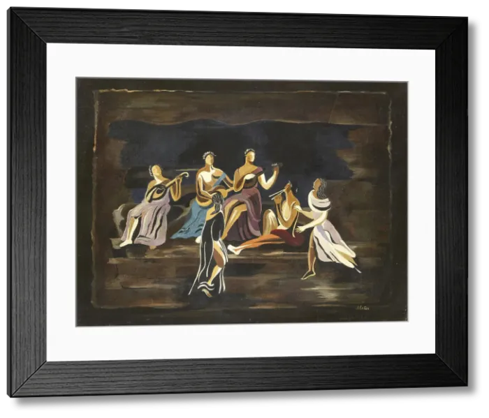 Framed Print : Musicians, 1935-1938. Creator: Exter, Alexandra Alexandrovna (1882-1949) Framed Print : Musicians, 1935-1938. Creator: Exter, Alexandra Alexandrovna (1882-1949)
