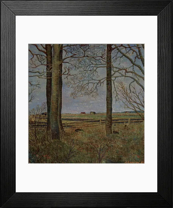 Framed Print : A Village Picture, 1934. Creator: Vilho Lampi Framed Print : A Village Picture, 1934. Creator: Vilho Lampi
