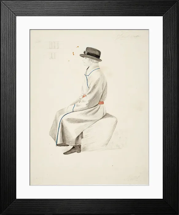 Framed Print : A seated man in national dress. Creator: Robert Wilhelm Ekman Framed Print : A seated man in national dress. Creator: Robert Wilhelm Ekman