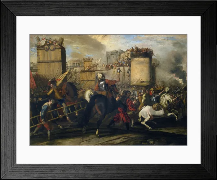 Framed Print : The Crusaders capture Jerusalem, c1635-1650. Creator: Falcone, Aniello (1600 / 7-1665) Framed Print : The Crusaders capture Jerusalem, c1635-1650. Creator: Falcone, Aniello (1600 / 7-1665)