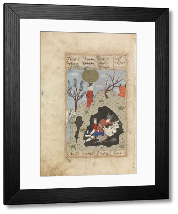 Framed Print : Shahnameh subject, c1800s. Creator: Unknown Framed Print : Shahnameh subject, c1800s. Creator: Unknown