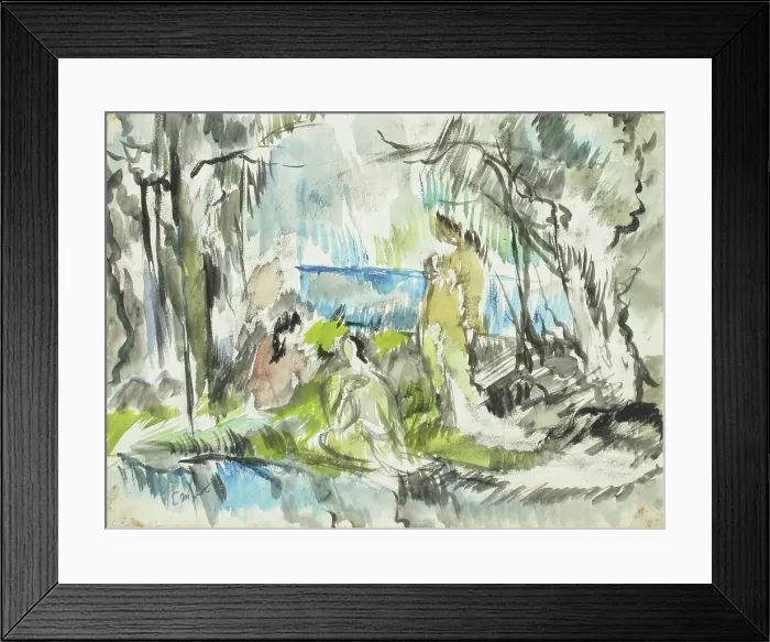 Framed Print : Bathers, early 20th century. Creator: Eemu Myntti Framed Print : Bathers, early 20th century. Creator: Eemu Myntti