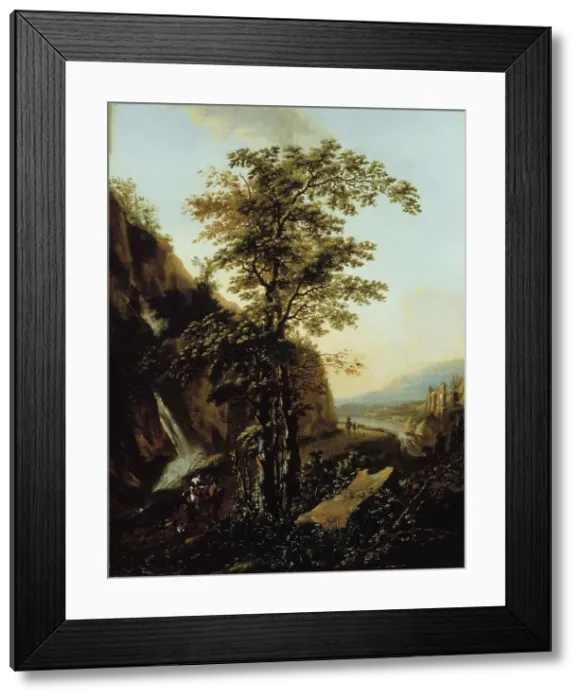 Framed Print : A mountainous landscape, c1650-1692. Creator: Willem de Heusch Framed Print : A mountainous landscape, c1650-1692. Creator: Willem de Heusch