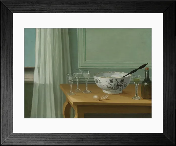 Framed Print : Still Life with a Punch Bowl, c1795-1797. Creator: Nils Schillmark Framed Print : Still Life with a Punch Bowl, c1795-1797. Creator: Nils Schillmark