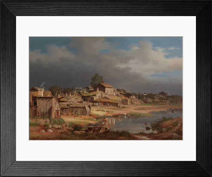 Framed Print : View from Katajanokka, 1868. Creator: Magnus von Wright Framed Print : View from Katajanokka, 1868. Creator: Magnus von Wright