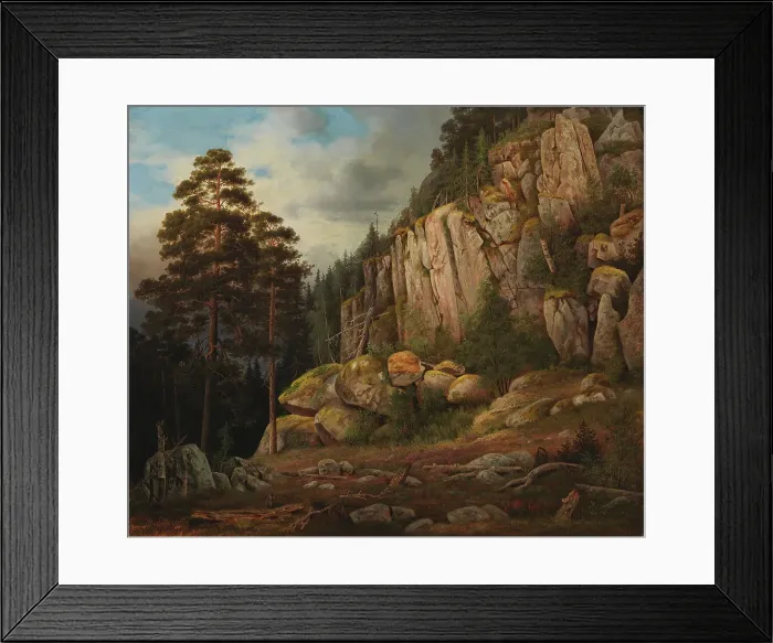 Framed Print : Suopeltovuori in Haminalahti, 1867. Creator: Magnus von Wright Framed Print : Suopeltovuori in Haminalahti, 1867. Creator: Magnus von Wright
