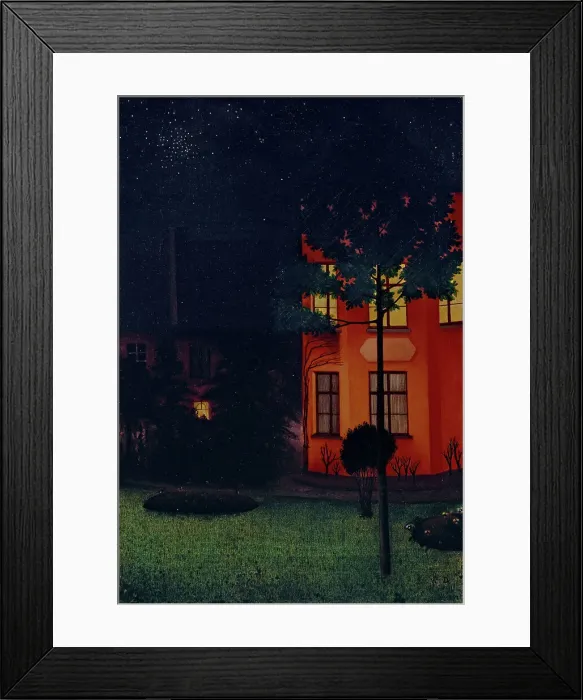 Framed Print : The blind house, 1892. Creator: Degouve de Nuncques, William (1867-1935) Framed Print : The blind house, 1892. Creator: Degouve de Nuncques, William (1867-1935)