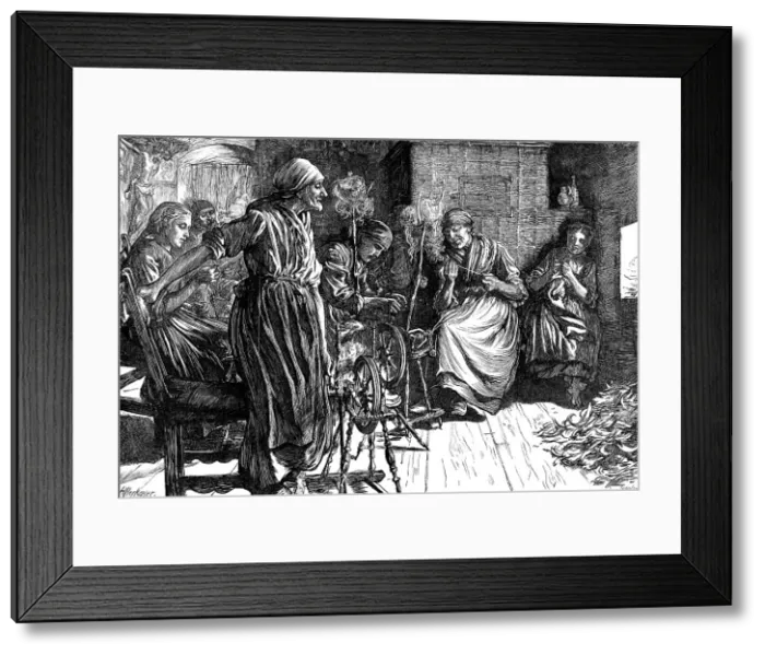 Framed Print : A winter evening in the Bavarian Tyrol, 1871. Creator: Joseph Swain Framed Print : A winter evening in the Bavarian Tyrol, 1871. Creator: Joseph Swain