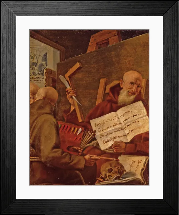 Framed Print : Self-portrait, 1790. Creator: Carpi, Fra Stefano da (1710-1796) Framed Print : Self-portrait, 1790. Creator: Carpi, Fra Stefano da (1710-1796)