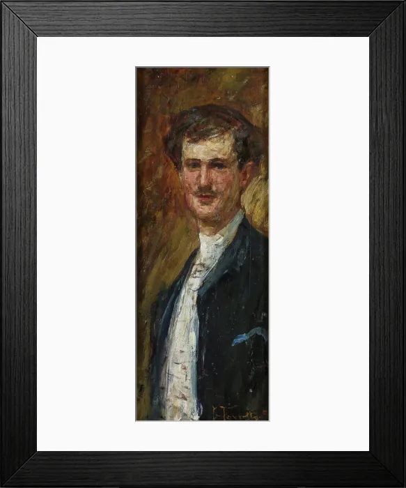 Framed Print : Portrait of Angelo Dall'Oca Bianca, 1887. Creator: Favretto, Giacomo (1849-1887) Framed Print : Portrait of Angelo Dall'Oca Bianca, 1887. Creator: Favretto, Giacomo (1849-1887)