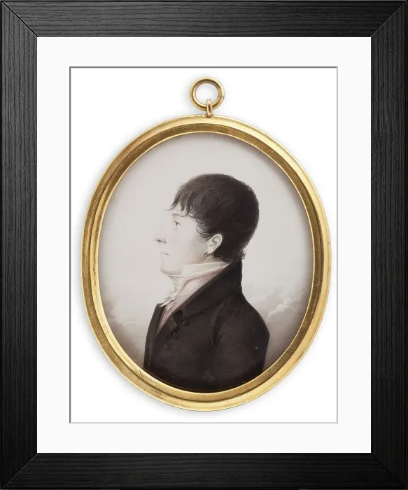 Framed Print : Portrait of a young man, 1806. Creator: Jakob Axel Gillberg Framed Print : Portrait of a young man, 1806. Creator: Jakob Axel Gillberg