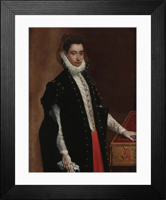Framed Print : Portrait of Lucrezia Bentivoglio Leoni, 1589. Creator: Carracci, Lodovico (1555-1619) Framed Print : Portrait of Lucrezia Bentivoglio Leoni, 1589. Creator: Carracci, Lodovico (1555-1619)