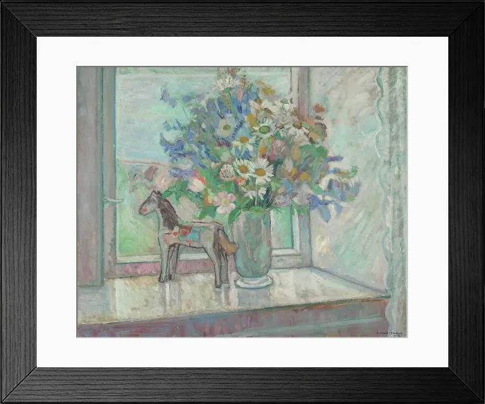 Framed Print : Flowers, 1916. Creator: Oluf Wold-Torne Framed Print : Flowers, 1916. Creator: Oluf Wold-Torne