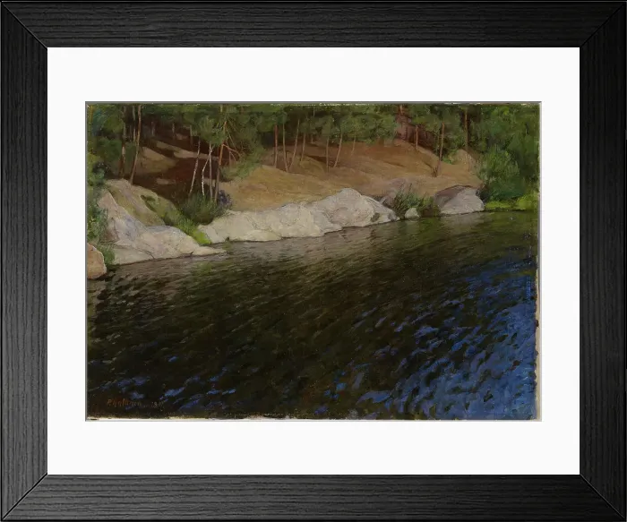 Framed Print : Riverside, 1897. Creator: Pekka Halonen Framed Print : Riverside, 1897. Creator: Pekka Halonen