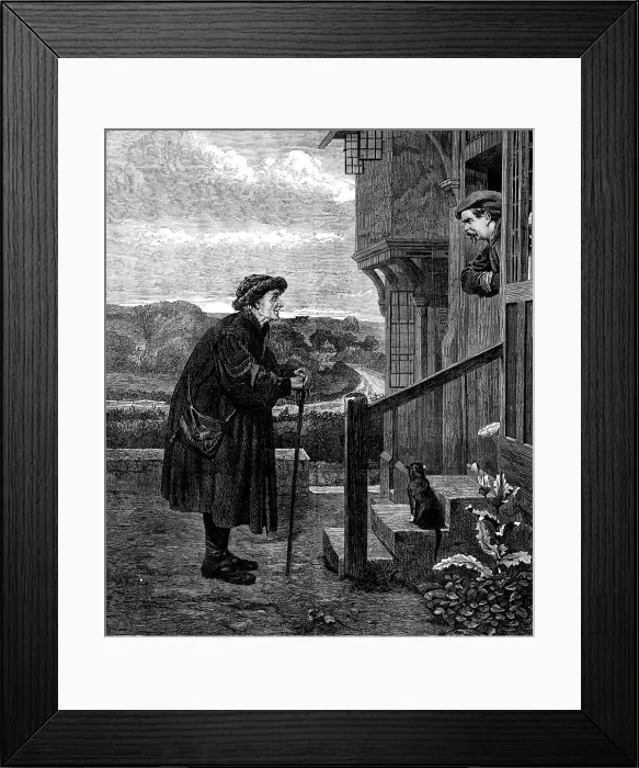 Framed Print : The Village Gossip, by H. S. Marks, A.R.A. from the exhibition in the Dudley Gallery, 1871. Creator: Unknown Framed Print : The Village Gossip, by H. S. Marks, A.R.A. from the exhibition in the Dudley Gallery, 1871. Creator: Unknown