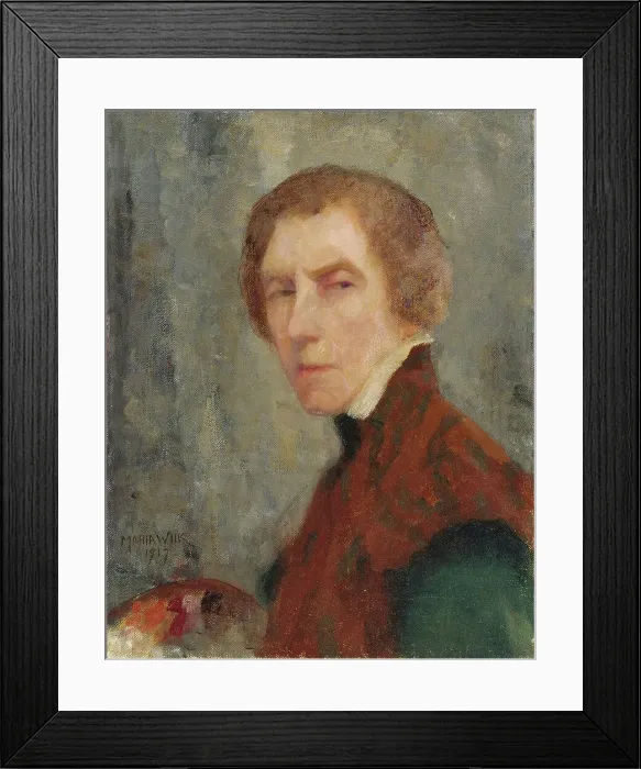 Framed Print : Self-Portrait, 1917. Creator: Maria Wiik Framed Print : Self-Portrait, 1917. Creator: Maria Wiik