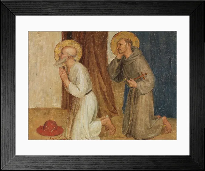 Framed Print : P. Hieronymus and P. Franciscus, copy after Fra Angelico, 1895. Creator: Maria Wiik Framed Print : P. Hieronymus and P. Franciscus, copy after Fra Angelico, 1895. Creator: Maria Wiik