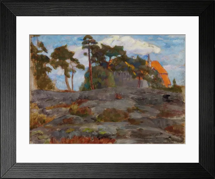 Framed Print : A villa in the middle of pine trees, 1910-1919. Creator: Maria Wiik Framed Print : A villa in the middle of pine trees, 1910-1919. Creator: Maria Wiik