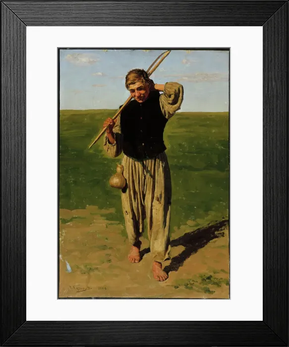 Framed Print : Harvester, 1881. Creator: Nikolai Dmitriyevich Kuznetsov Framed Print : Harvester, 1881. Creator: Nikolai Dmitriyevich Kuznetsov