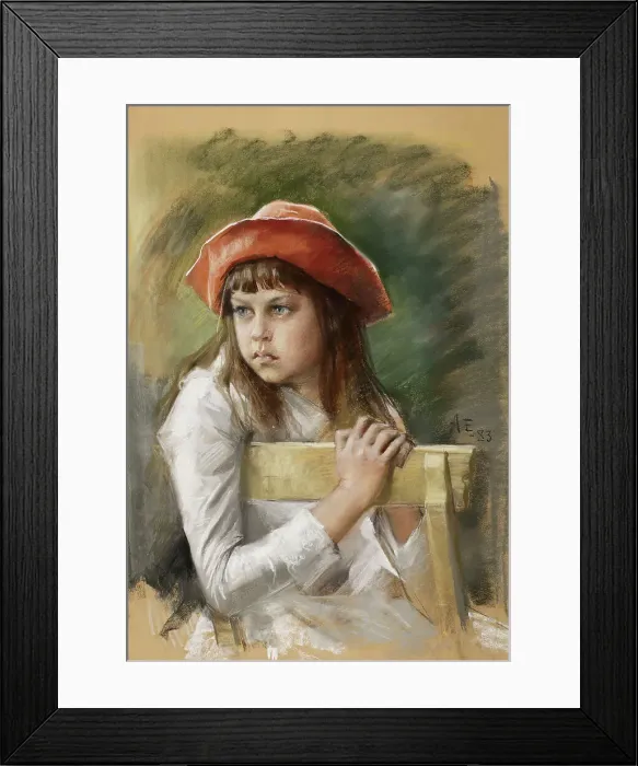 Framed Print : Portrait of the Artist's Sister Berta Edelfelt, 1883. Creator: Albert Edelfelt Framed Print : Portrait of the Artist's Sister Berta Edelfelt, 1883. Creator: Albert Edelfelt
