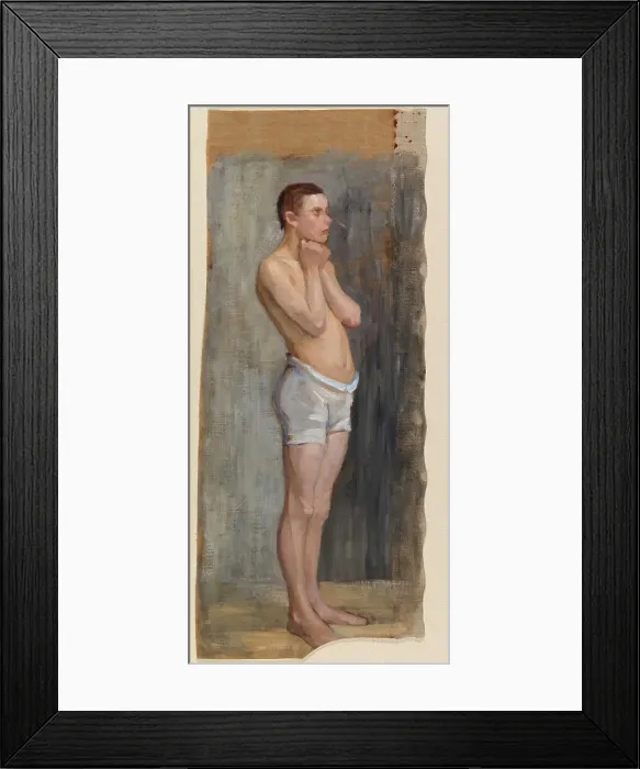 Framed Print : Nude Study, Standing Boy, 1903. Creator: Maria Wiik Framed Print : Nude Study, Standing Boy, 1903. Creator: Maria Wiik