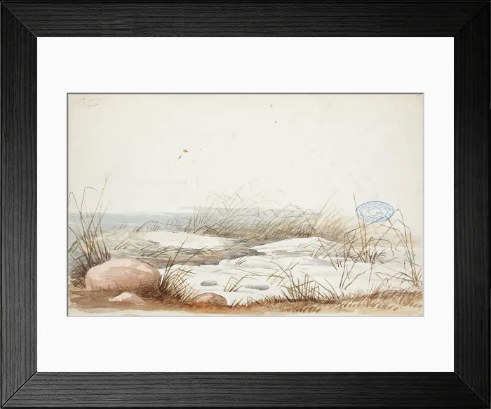 Framed Print : Spring beach, 1850. Creator: Magnus von Wright Framed Print : Spring beach, 1850. Creator: Magnus von Wright