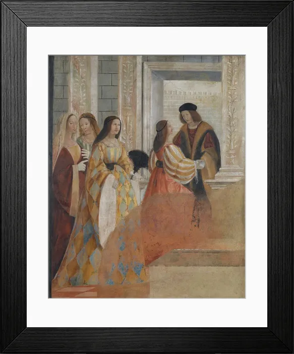 Framed Print : Meeting of the Betrothed, c1517-1518. Creator: Ferramola, Floriano (Fioravante) (c. 1478-1528) Framed Print : Meeting of the Betrothed, c1517-1518. Creator: Ferramola, Floriano (Fioravante) (c. 1478-1528)