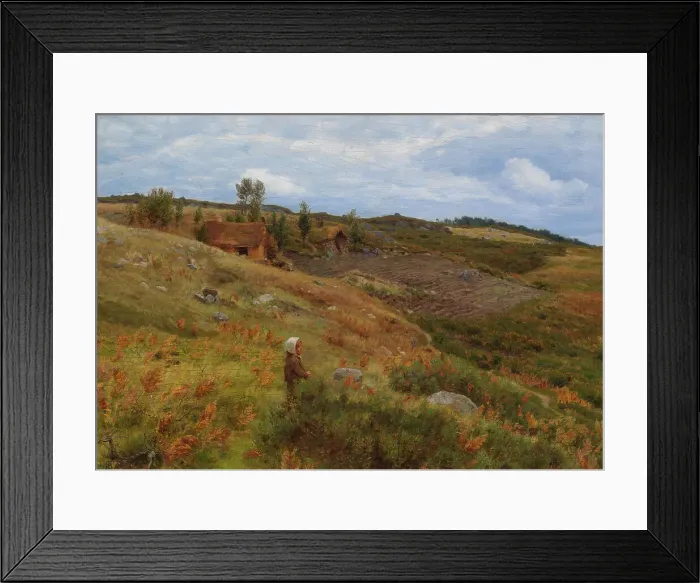 Framed Print : A cottage in Halland, 1889-1891. Creator: Niels Skovgaard Framed Print : A cottage in Halland, 1889-1891. Creator: Niels Skovgaard