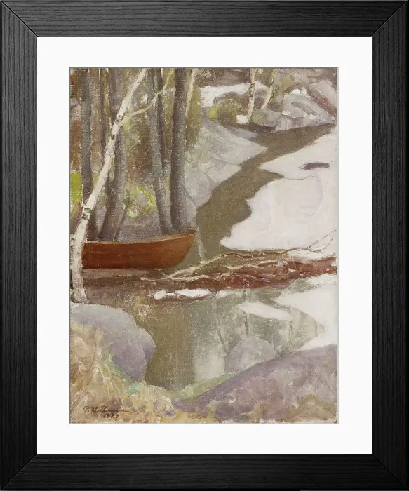 Framed Print : Spring Landscape, 1929. Creator: Pekka Halonen Framed Print : Spring Landscape, 1929. Creator: Pekka Halonen