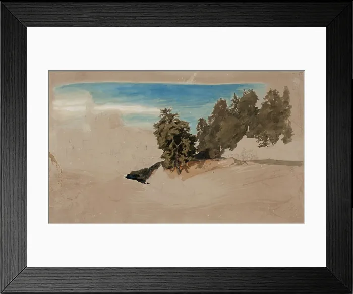 Framed Print : Landscape, Unfinished, 1848-1860. Creator: Werner Holmberg Framed Print : Landscape, Unfinished, 1848-1860. Creator: Werner Holmberg