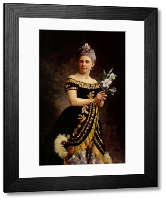 Framed Print : Opera singer Ida Basilier-Magelsen's portrait as Philine in Ambroise Thomas opera Mignon, 1887. Creator: Maria Wiik Framed Print : Opera singer Ida Basilier-Magelsen's portrait as Philine in Ambroise Thomas opera Mignon, 1887. Creator: Maria Wiik